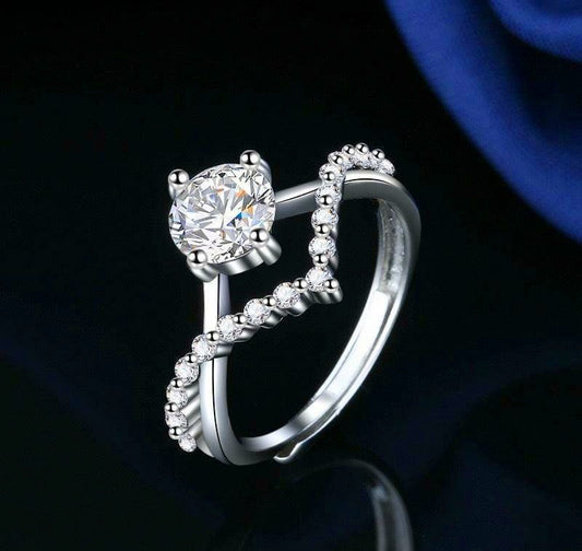 Crystal Diamond Ring (Adjustable)
